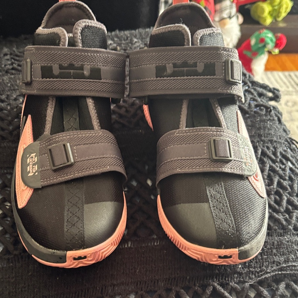 Kids Black and Pink Shoes